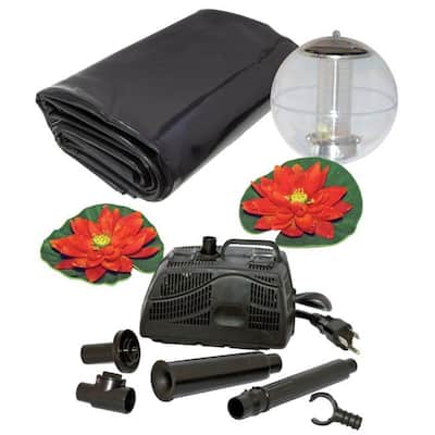 KoolScapes 400 Gallon Pond Kit with Solar Light