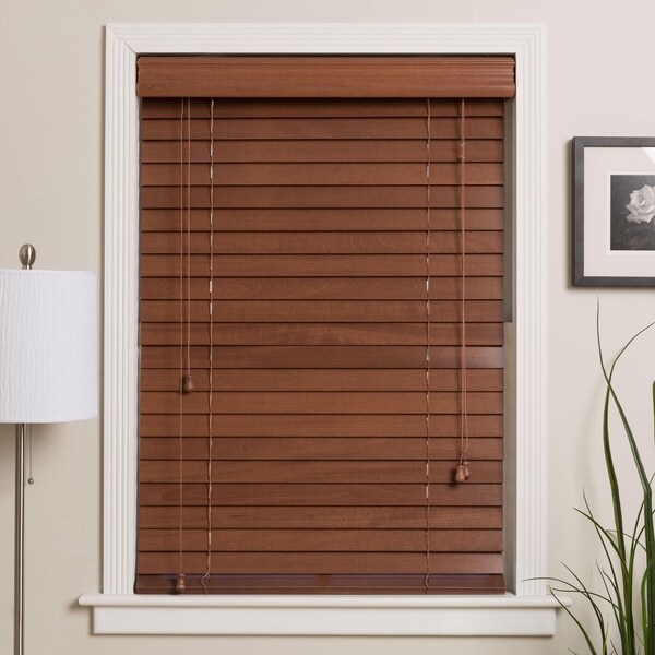 Arlo Blinds Customized Real Wood 18-inch Wide Window Blinds