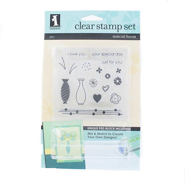 Inkadinkado Special Florals Peg Block Clear Stamp Set