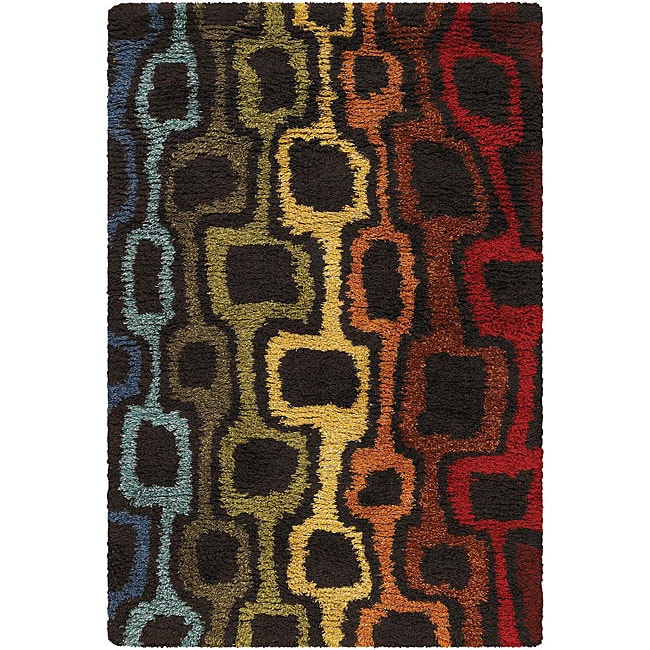 Hand woven Mandara Wool Shag Rug (56 X 79)