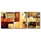 'Abstract Multicolor' Hand-painted 3-piece Oil Painting Set - - 4747795