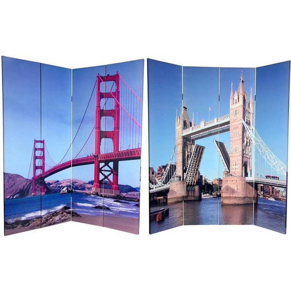 Shop Handmade Canvas Double-sided 6-foot Bridges Room Divider (China ...