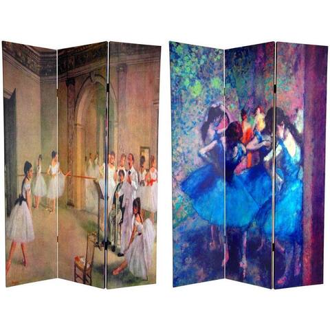 Handmade 6' Canvas Dancers Works of Degas Room Divider