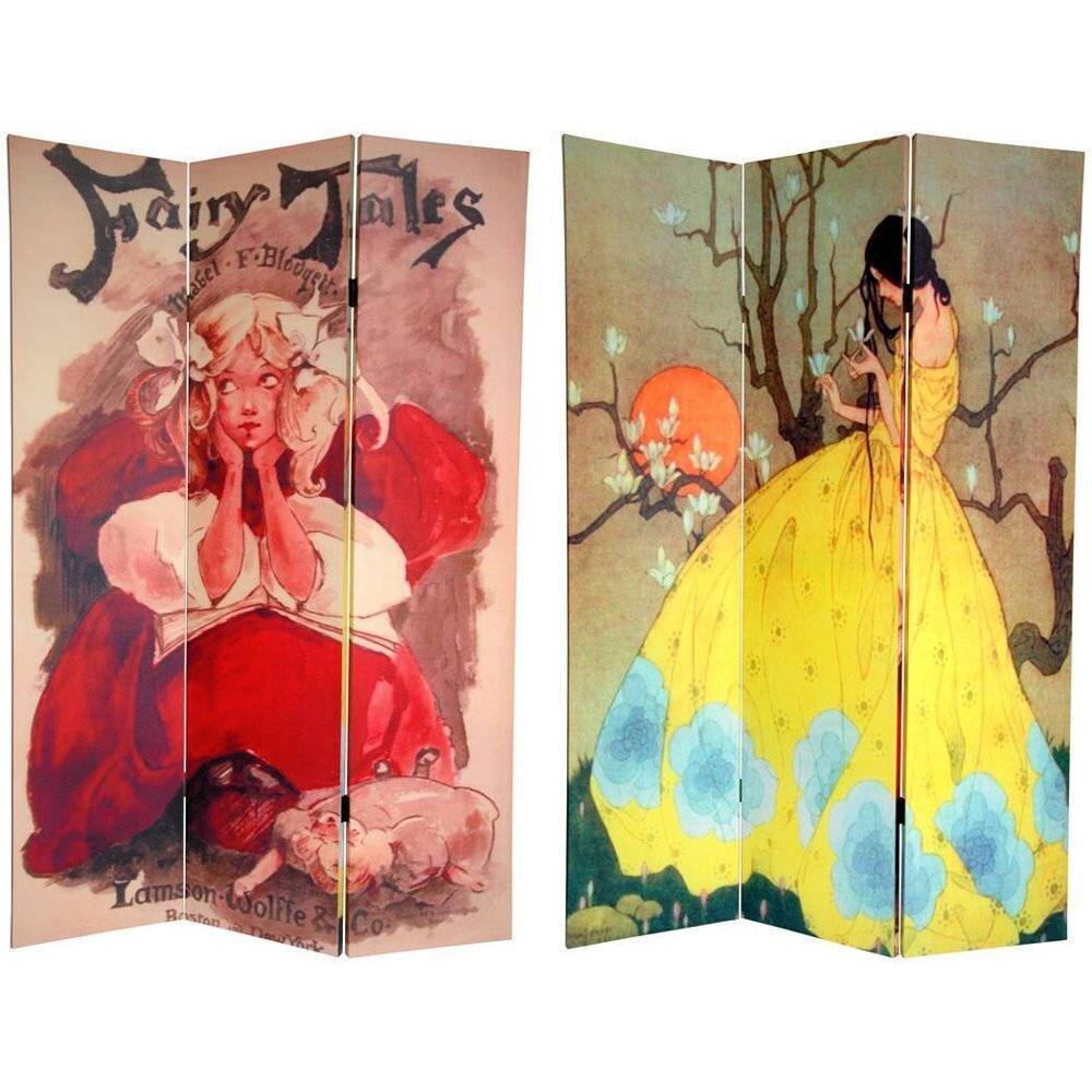 Canvas Double-sided 6-foot Fairy Tale Room Divider (China)