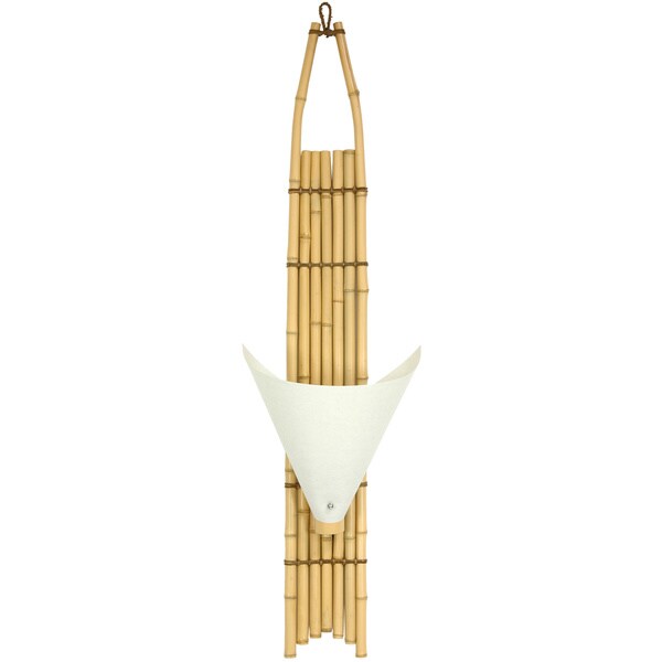 Japanese style 40 inch Light Baku Bamboo Wall Sconce (China