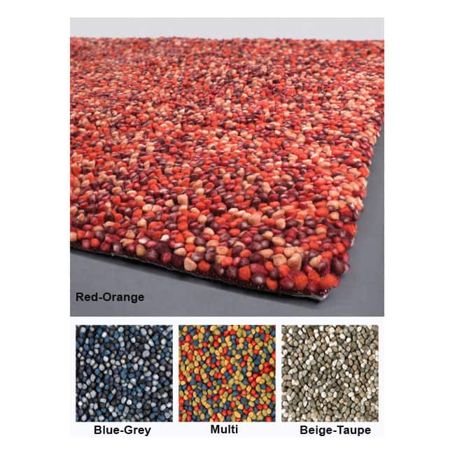 Hand-woven Mandara New Zealand Wool Shag Rug (5' x 7'6)