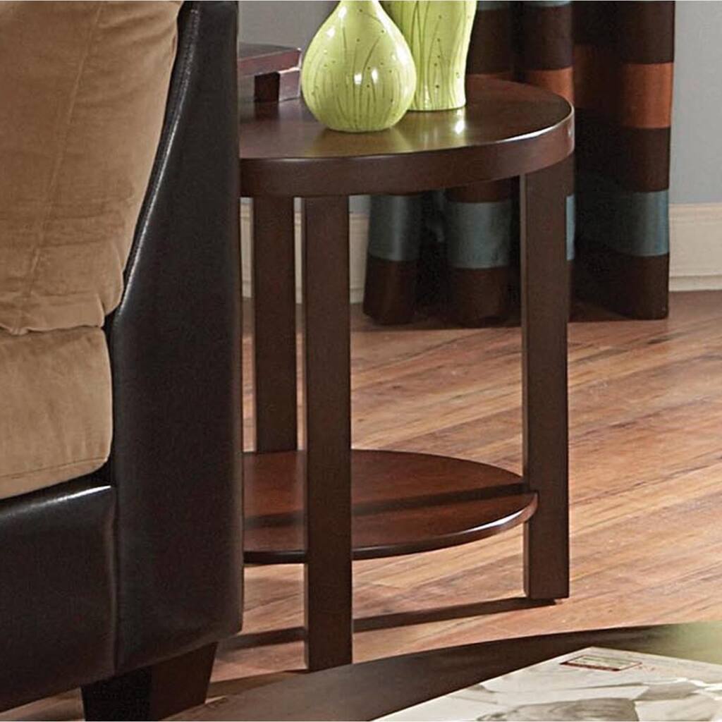 Baxter Warm Cherry Brown Casual End Tab by iNSPIRE Q Classic