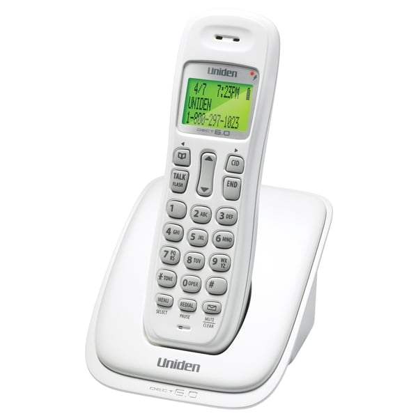 Uniden DECT1363 DECT 6.0 1.90 GHz Cordless Phone - White - 12658402 ...