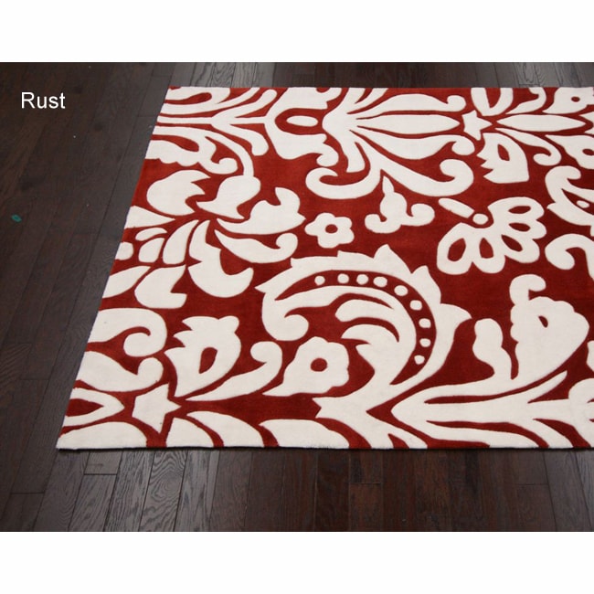 Nuloom Handmade Pino Tribal Damask Rug (5 X 8)