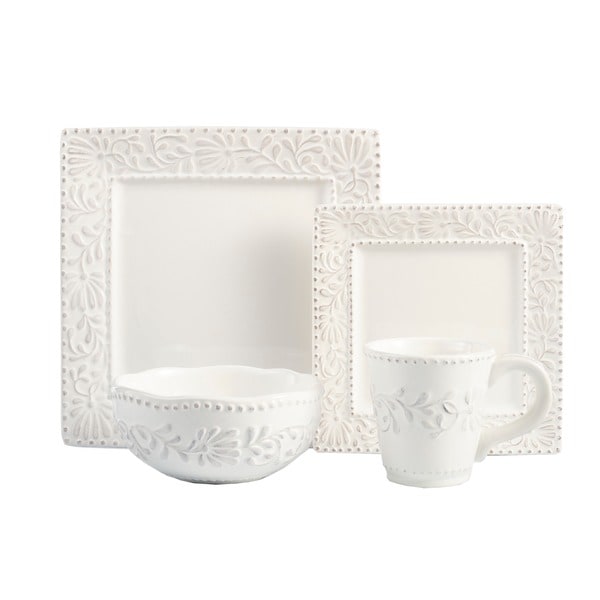 American Atelier Bianca 16-piece Dinnerware Set - Free Shipping ... American Atelier Bianca 16-piece Dinnerware Set - Free Shipping ...