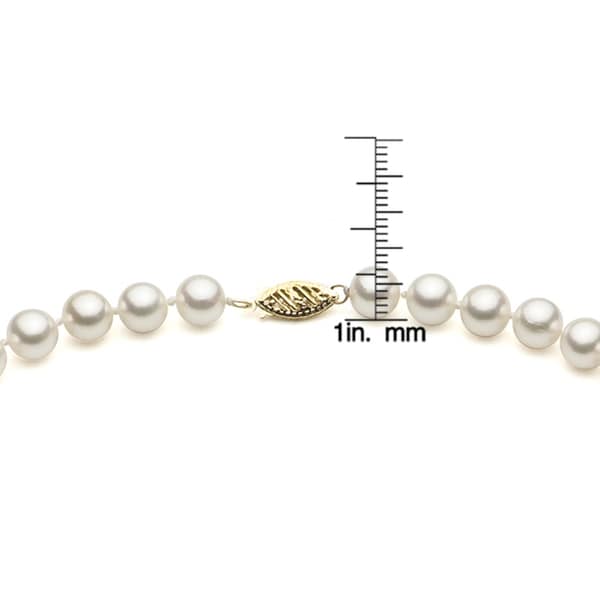 7-7.5mm White Freshwater Cultured High Luster Pearl Endless Necklace 36