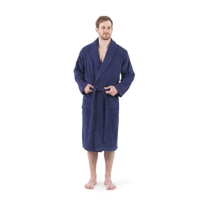 Authentic Hotel Spa Unisex Turkish Cotton Terry Cloth Bath Robe - On Sale -  Bed Bath & Beyond - 4757191