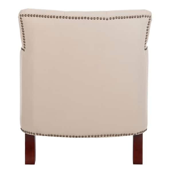 Shop Safavieh Colin Taupe Cotton Tufted Club Chair Overstock