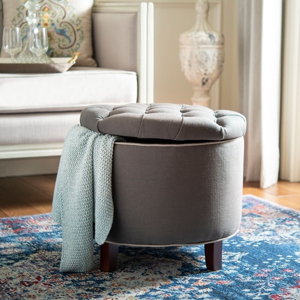 Safavieh Reims Grey Storage Ottoman