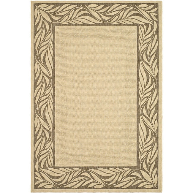 Indoor/ Outdoor Tranquil Natural/ Brown Rug (67 X 96)