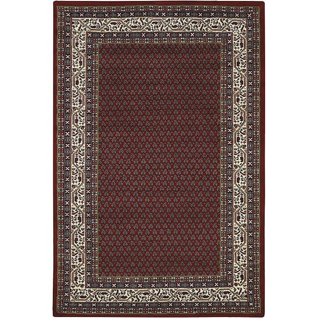 Hand knotted Mandara Blue Wool Area Rug (79 X 106)