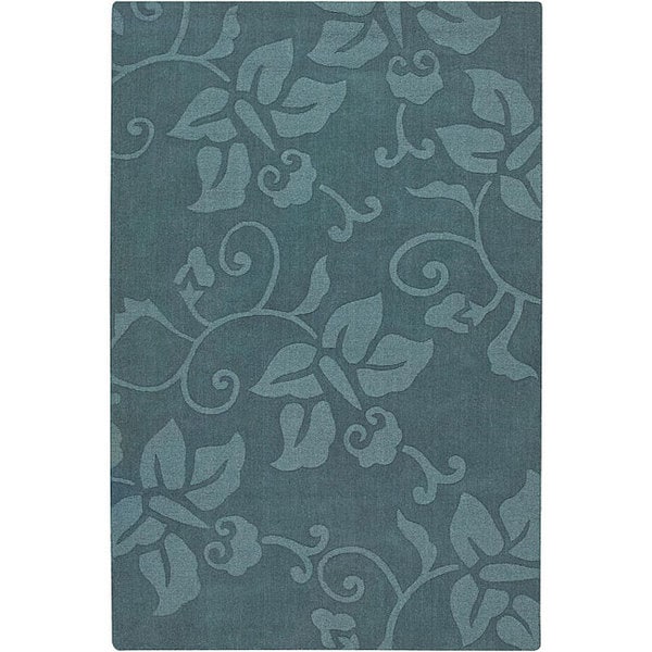 Hand tufted Mandara Blue Wool Rug (5' x 7') Mandara 5x8   6x9 Rugs