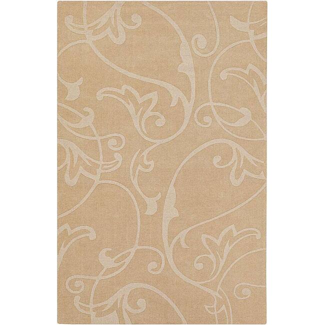 Hand-tufted Mandara Beige Wool Rug (2' x 3') - 2' x 3'