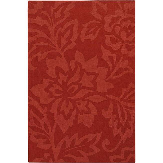 Artist's Loom Hand-tufted Transitional Floral Wool Rug (5'x7') - 5' x 7'