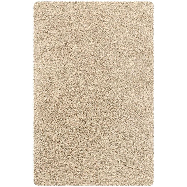 Artist's Loom Hand-woven Wool Shag Rug - 2'6 x 4'4