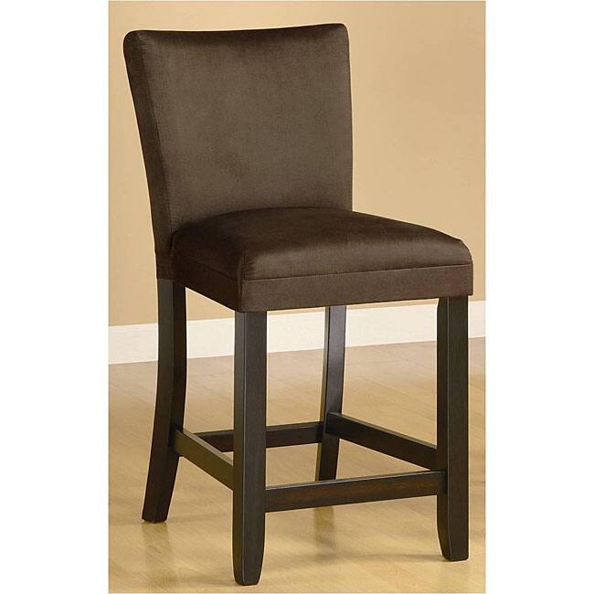 Empire Microfiber Chocolate Counter Stools (Set of 2)