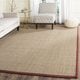 preview thumbnail 151 of 158, SAFAVIEH Natural Fiber Marina Basketweave Seagrass Rug 2' x 3' - Natural/Red