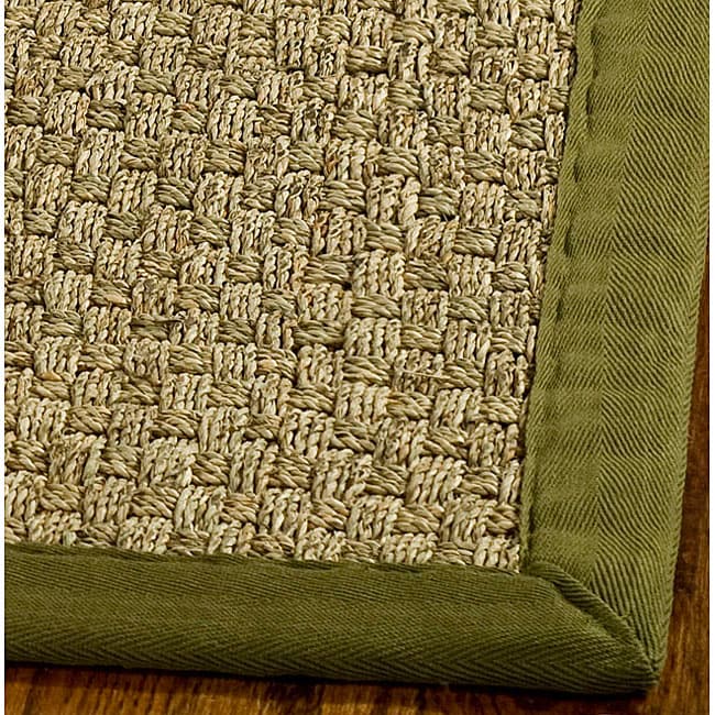 Handwoven Sisal Natural/olive Border Seagrass Runner (26 X 14)