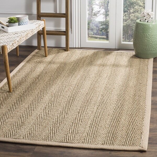 Safavieh Natural Fiber Oceana Natural/ Beige Seagrass Rug - 8' x 8' Square