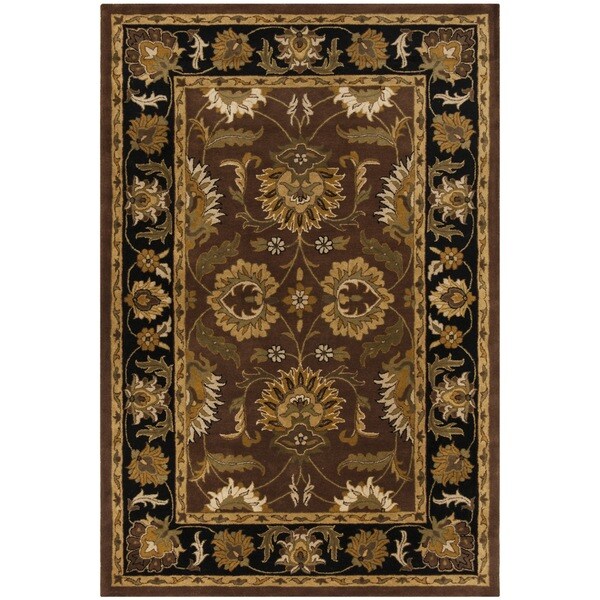 Safavieh Handmade Classic Jaipur Rust/ Black Wool Rug - 5' x 8'