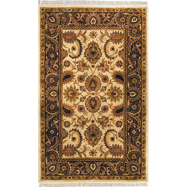 Safavieh Handmade Classic Jaipur Ivory/ Red Wool Rug - 9'6 x 13'6