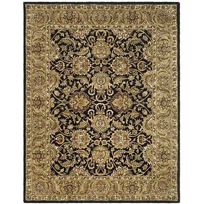 Handmade Traditions Black/ Light Brown Wool Rug (83 X 11)