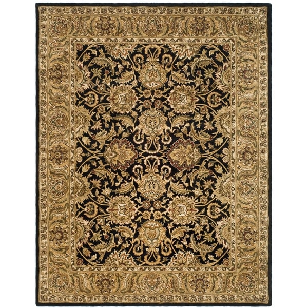 Safavieh Handmade Traditions Black/ Light Brown Wool Rug - 8'-3" x 11'