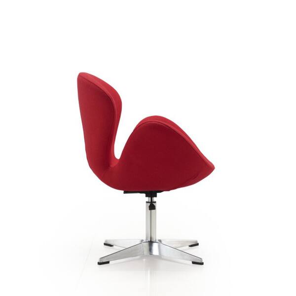 Raspberry Contemporary Adjustable Swivel Chair