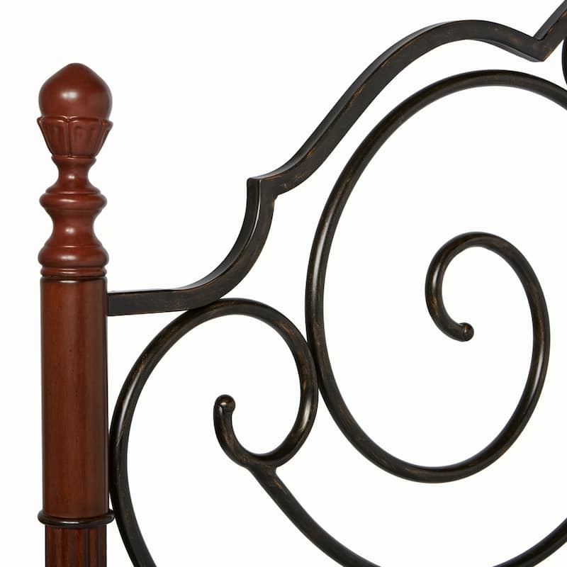 LeAnn Graceful Scroll Bronze Finish Iron Bed by iNSPIRE Q Classic