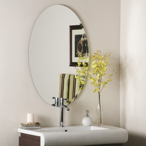 Helmer Oval Bevel Frameless Wall Mirror  ™ Shopping   Big