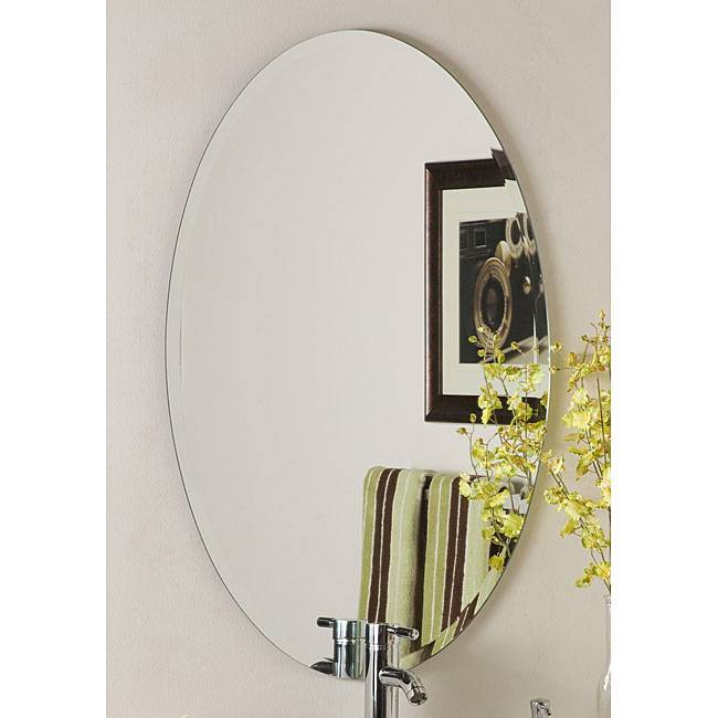 Helmer Oval Bevel Frameless Wall Mirror