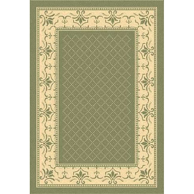 Shop Safavieh Royal Olive Green/ Natural Indoor/ Outdoor Rug 8' x 11