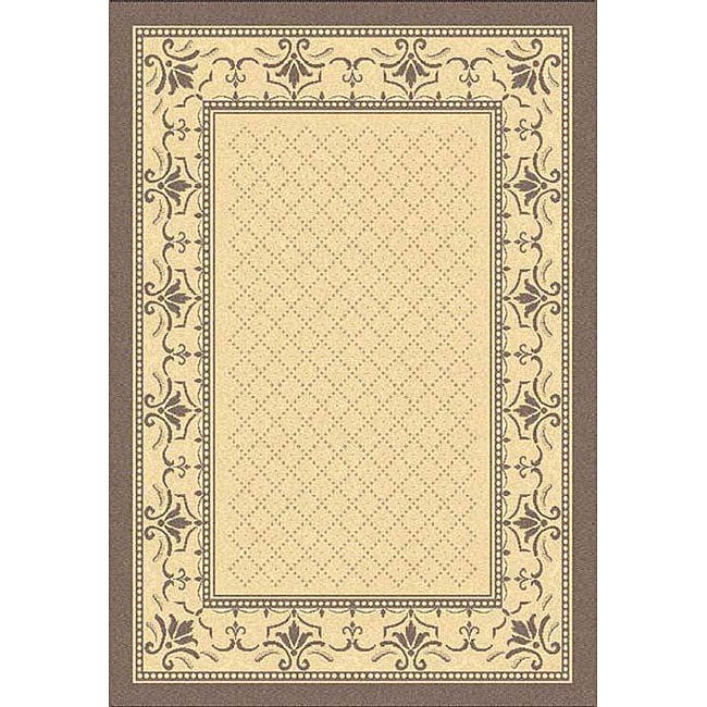 Indoor/ Outdoor Royal Natural/ Brown Rug (53 X 77)