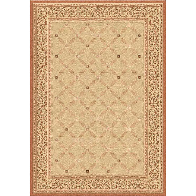 Indoor/ Outdoor Bay Natural/ Terracotta Rug (4 X 57)