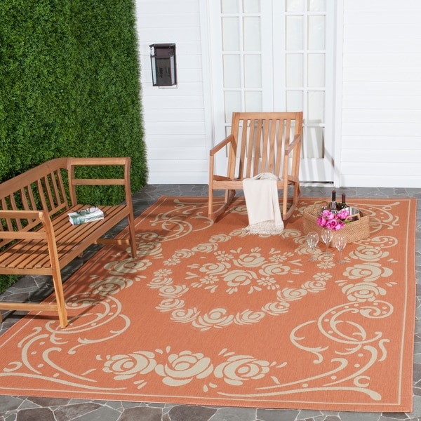Safavieh Garden Elegance Terracotta/ Natural Indoor/ Outdoor Rug - 9' x 12'