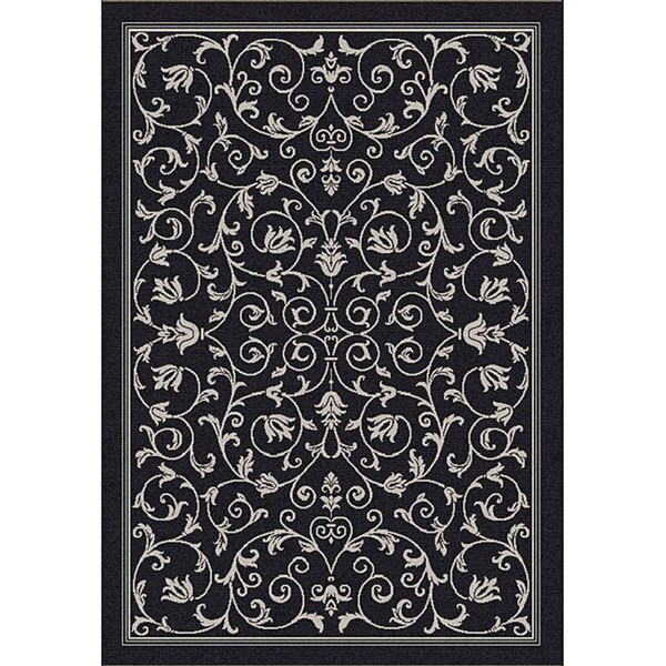 Safavieh Indoor/ Outdoor Resorts Black/ Sand Rug (67 x 96)