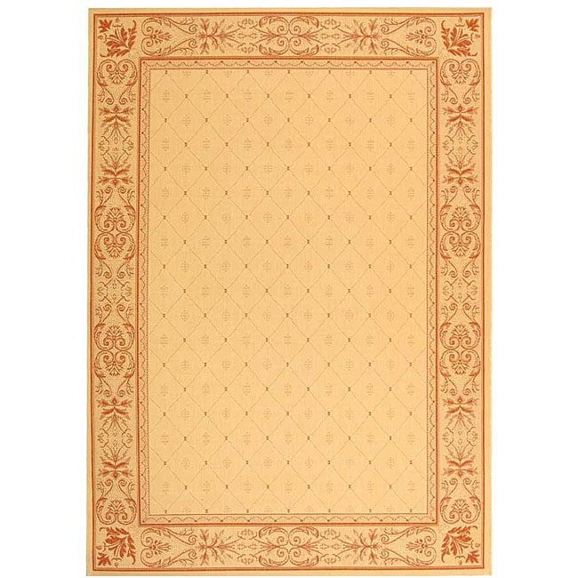 Indoor/ Outdoor Summer Natural/ Terracotta Rug (710 X 11)