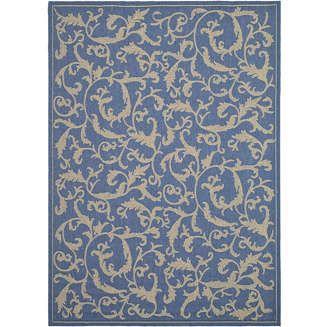 Indoor/ Outdoor Mayaguana Blue/ Natural Rug (710 X 11)