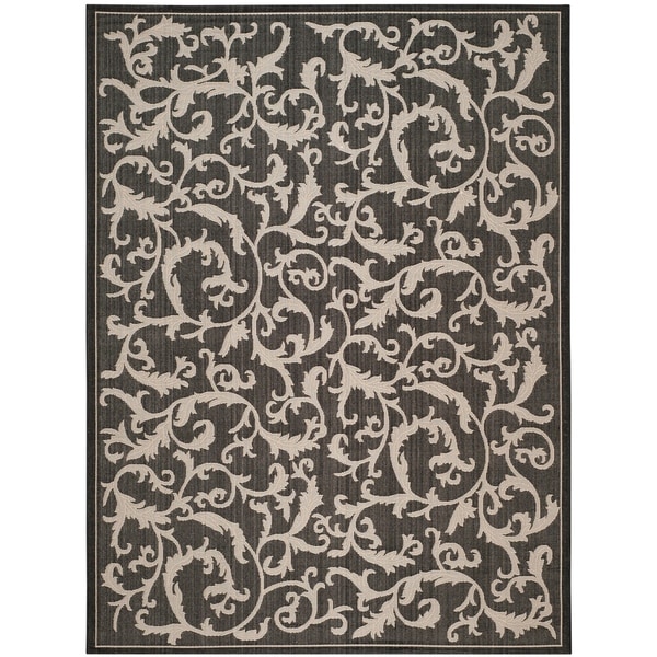 Safavieh Mayaguana Black/ Sand Indoor/ Outdoor Rug - 9' x 12'