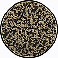 Safavieh Mayaguana Black/ Sand Indoor/ Outdoor Rug - 6'7" x 6'7" round