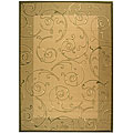 Safavieh Oasis Scrollwork Natural/ Olive Green Indoor/ Outdoor Rug - 9' x 12'