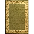 Safavieh Kaii Damask Olive Green/ Natural Indoor/ Outdoor Rug (2'7 x 5') - 2'7" x 5'