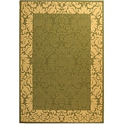 Indoor/ Outdoor Kaii Olive/ Natural Rug (4' x 5'7) Safavieh 3x5   4x6 Rugs