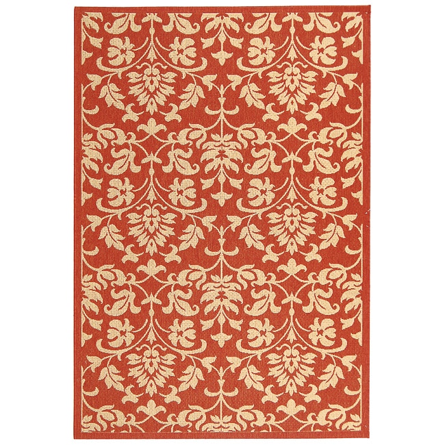 Indoor/ Outdoor Seaview Red/ Natural Rug (4 X 57)