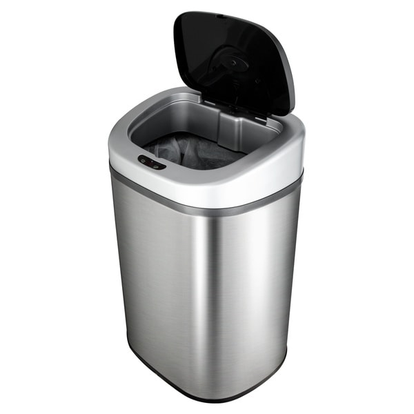 NINESTARS 21.1-gallon Motion Sensor Stainless Steel Trashcan DZT